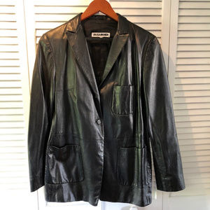 Jil Sander Super soft black leather jacket